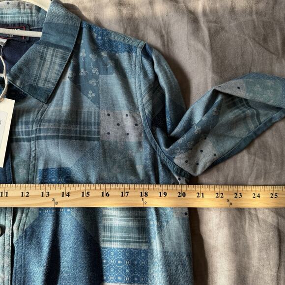 Johnny Was Patchwork Long Sleeve Button Up Top Boho Small - Picture 7 of 8